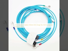 Kabel EKG Medis 4.0mm EKG Snap Untuk 2.54 Konektor Medical Wire