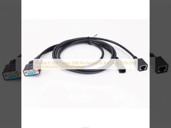 Fleksibel D Sub Kabel DB9 Pin Wanita Ke RJ45 Dan 3 Pin DIN Jack Ekstensi Kabel Shielded