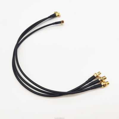 100mm RF Coaxial Kabel RP SMA Wanita Untuk MMCX Kabel Ekstensi RG178