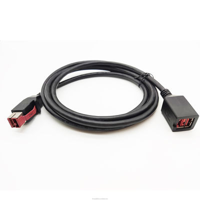USB 2.0 Konektor 24V Powered USB Extension Cable Pria ke Wanita
