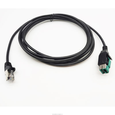 PVC TPE 24V Powered USB 12V Kabel Male Untuk RJ45 6A Fast Charging