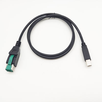 24V ke USB-B Pria Dan Ponsel Plug PoweredUSB Kabel 12V 24V