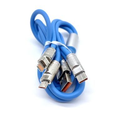 USB 3 In 1 Pengisian kabel data 3A 5A Pengisian cepat
