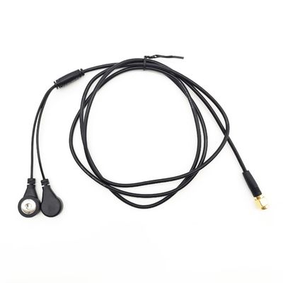30cm ECG Kabel Medis 2 Lead 4,0mm Electrode Snaps Untuk RP SMA Wanita Sudut Kanan