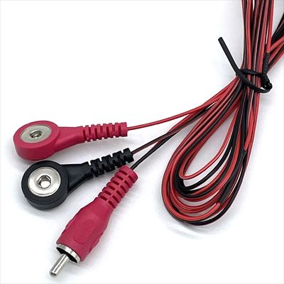 Kabel Medis RCA Untuk Button Snap Custom Lead Wire Dengan Button Snap Connector Electrode